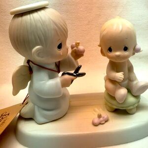 Precious Moments Angel Figurine - White and Cream